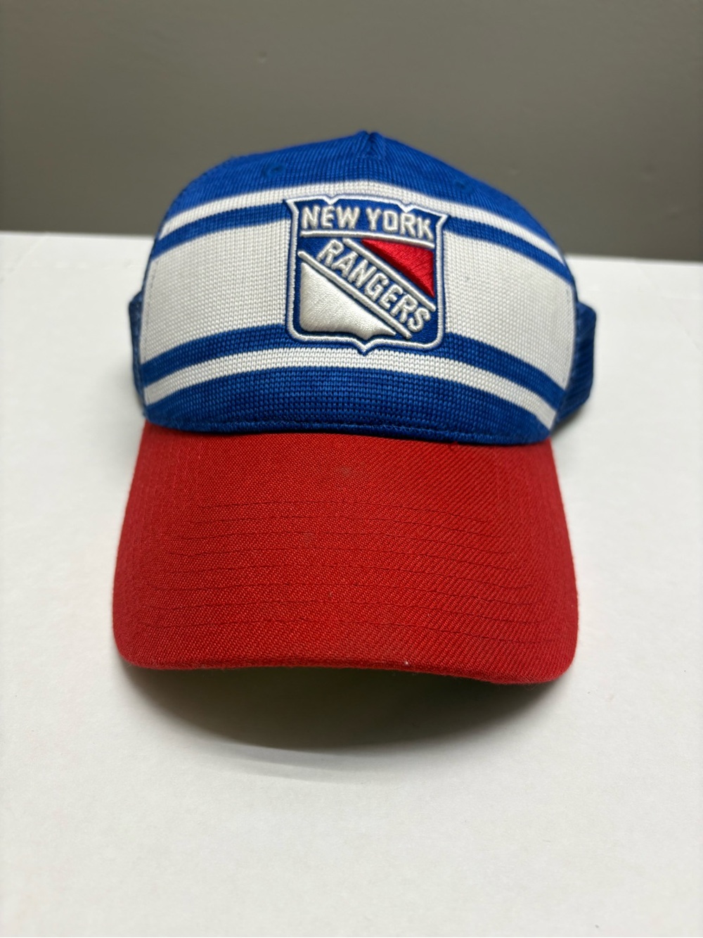 47 New York Rangers Blue White and Red Trucker Hat